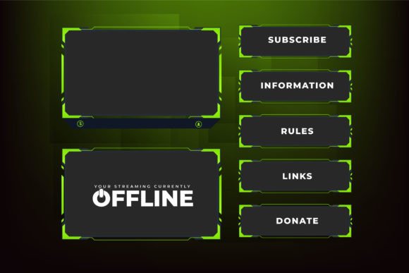 Broadcast Screen Panel Decoration Vector Assets