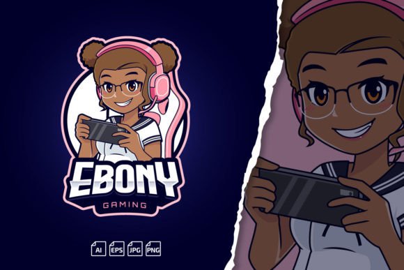 Elevate Your Gaming Brand with a Powerful Black Gamer Girl Logo