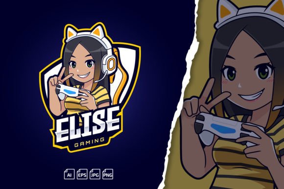 Evaluating the Elise Gamer Girl Logo Template for Digital Branding