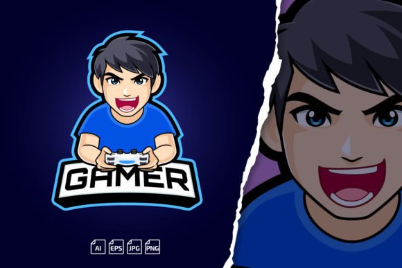Gamer Boy E-sport Mascot Logo: Your Brand's Digital Ally