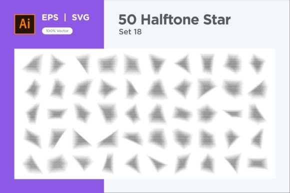 Integrating Stars Shape Halftone Background 50-18 into a Seamless Design Workflow