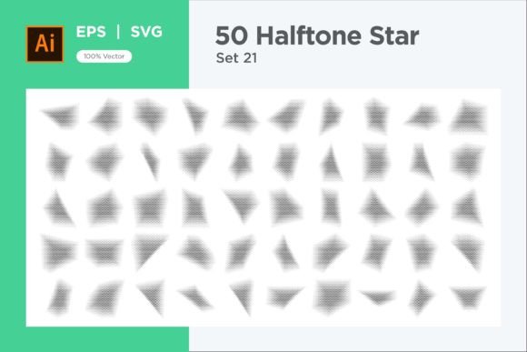 Making Visuals Pop with Stars Shape Halftone Background 50-21
