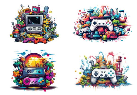 Relive the Golden Age of Gaming: The 90s Retro & 80s Sport Digital Design Bundle