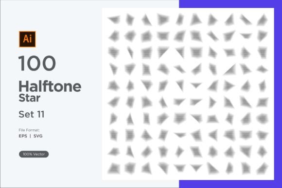 Stars Shape Halftone Background 100-11: A Flexible Vector Asset for Modern Design
