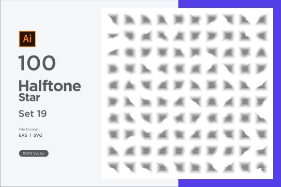 Stars Shape Halftone Background 100-19 Explained