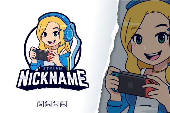 Streamer Gamer Girl Logo Template: Your Complete Branding Toolkit