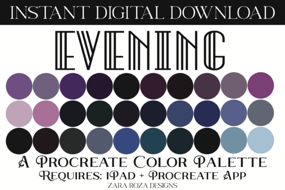Transform Your Digital Canvas: A Deep Dive into the Evening Procreate Color Palette
