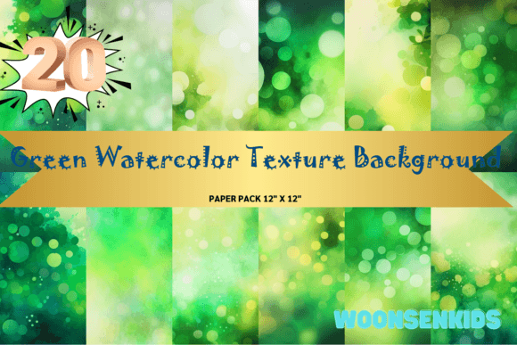 Unlock Your Creative Potential with 20 Green Watercolor Texture Backgrounds: The Ultimate Digital Paper Collection